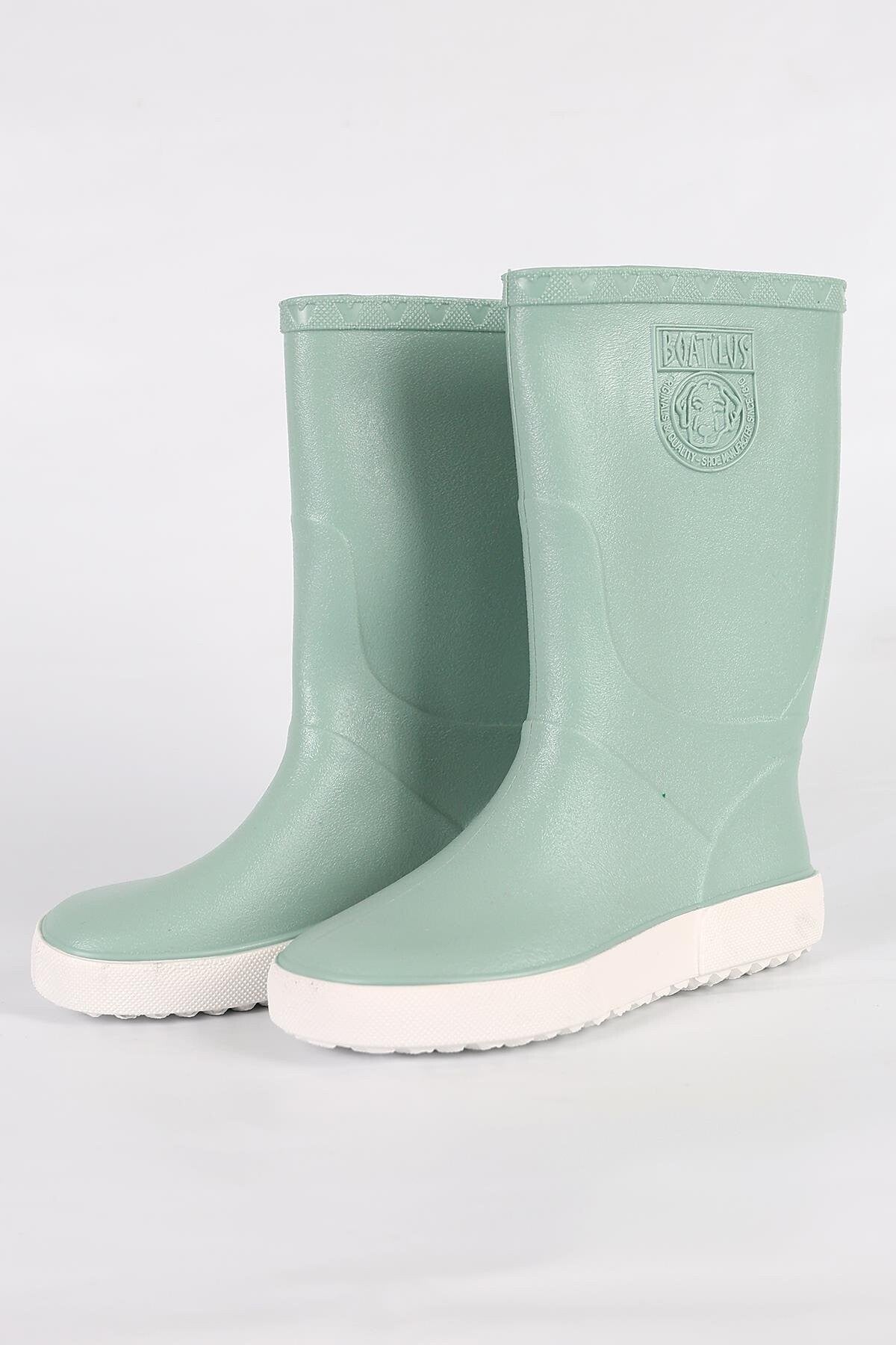 Boatilus Nautic Pastel Yeşil Çocuk Yağmur Çizmesi - yan görünüm