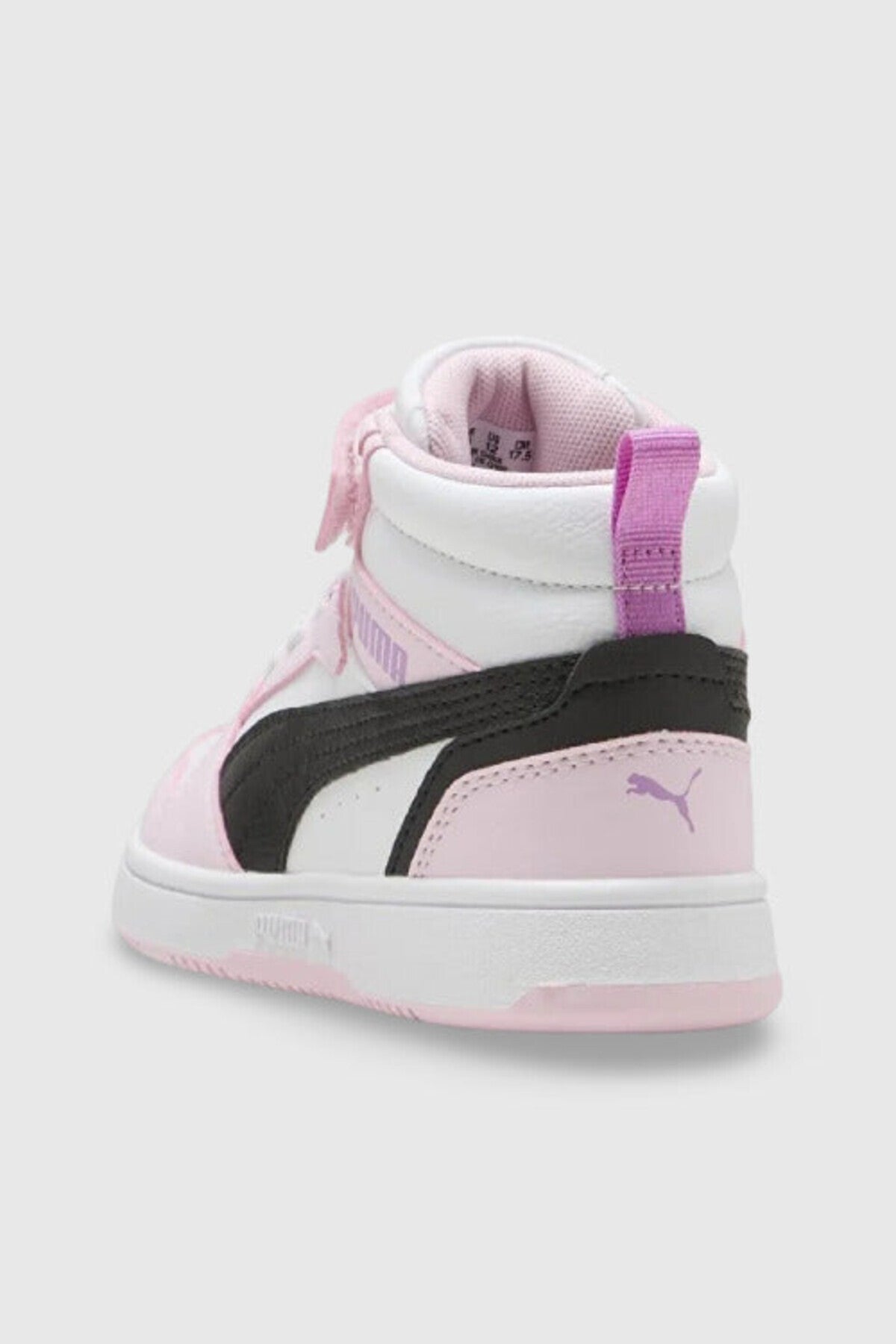 Puma Rebound V6 Mid AC+ PS Pembe-Beyaz Çocuk Sneaker - arka görünüm