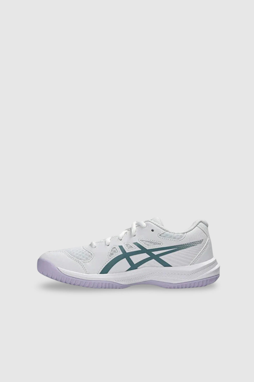 Asics Upcourt 6 GS Beyaz-Yeşil Çocuk Voleybol Ayakkabısı - diğer yan görünüm