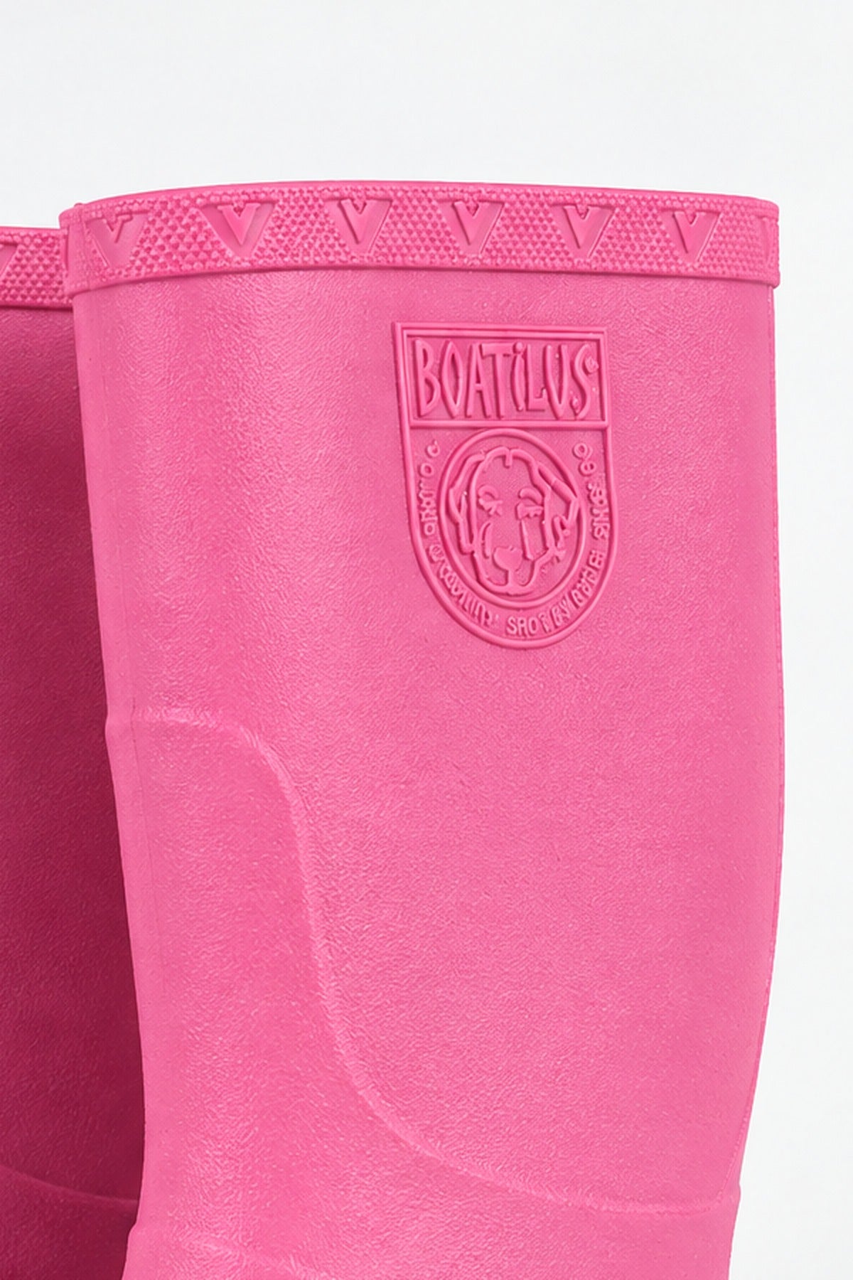 Boatilus Nautic Fuşya Çocuk Yağmur Çizmesi - yakın plan arma detayı