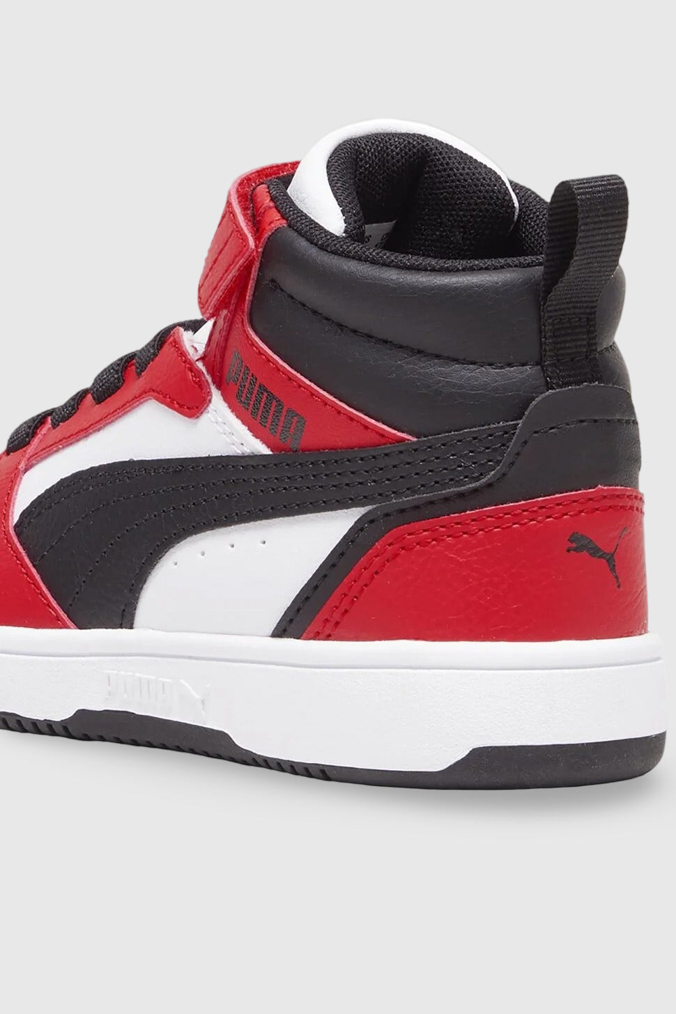 Puma Rebound V6 Mid AC+ PS Kırmızı-Beyaz-Siyah Çocuk Sneaker - detay görünüm