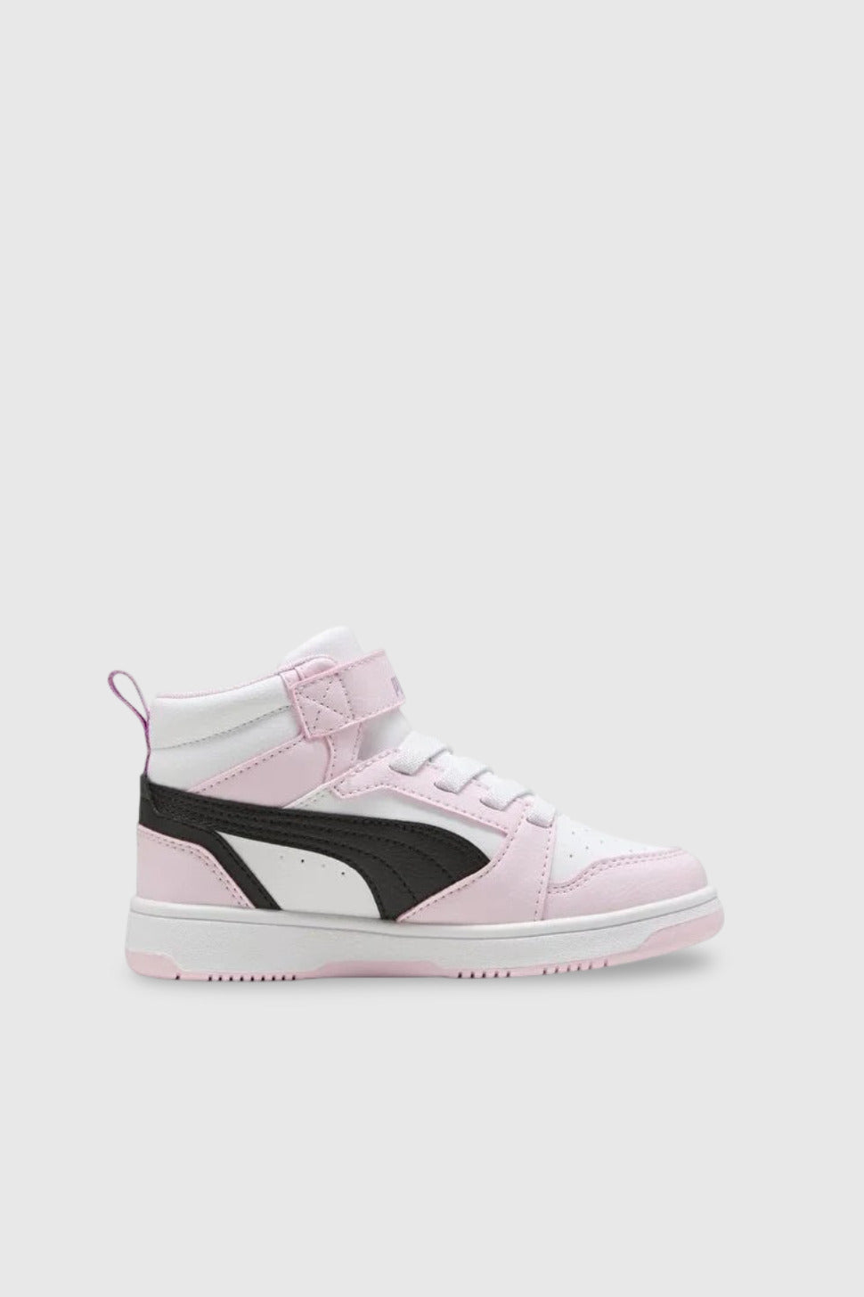 Puma Rebound V6 Mid AC+ PS Pembe-Beyaz Çocuk Sneaker - yan görünüm